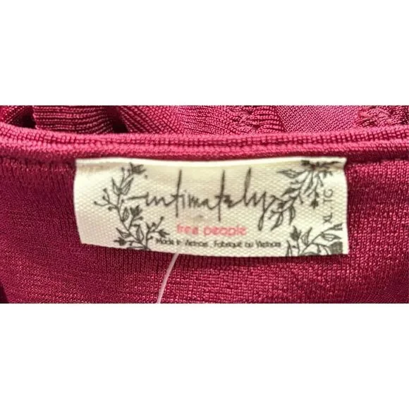 Intimately Free People Turnt Bodysuit in Very Berry NWT Size XL - Picture 4 of 6